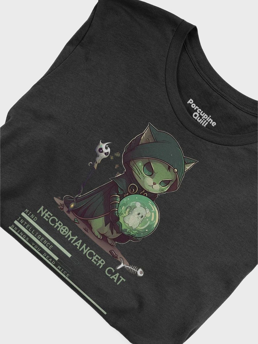 RPG Necromancer Cat unisex short sleeve T-shirt for gamers and cat lovers product image (5)