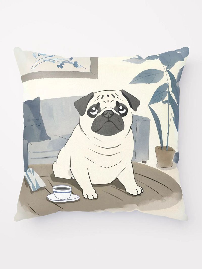 Cozy Pug Pillow