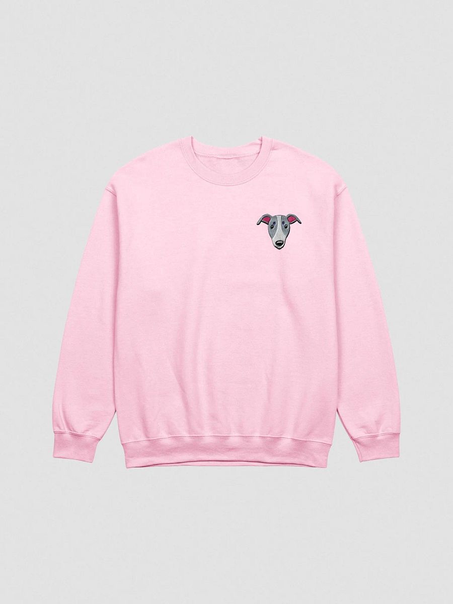 Whippet Dog's Face Embroidered Crewneck Sweatshirt product image (1)