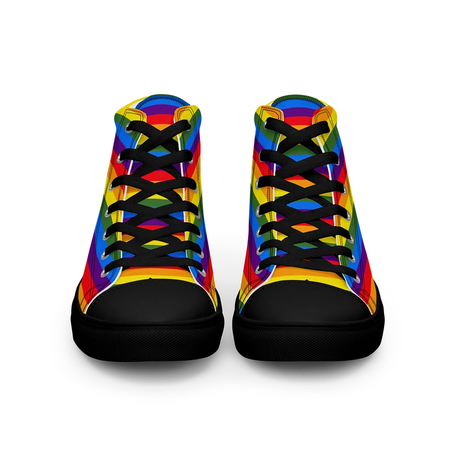 Rainbow and Black Flower Sneakers product image (41)