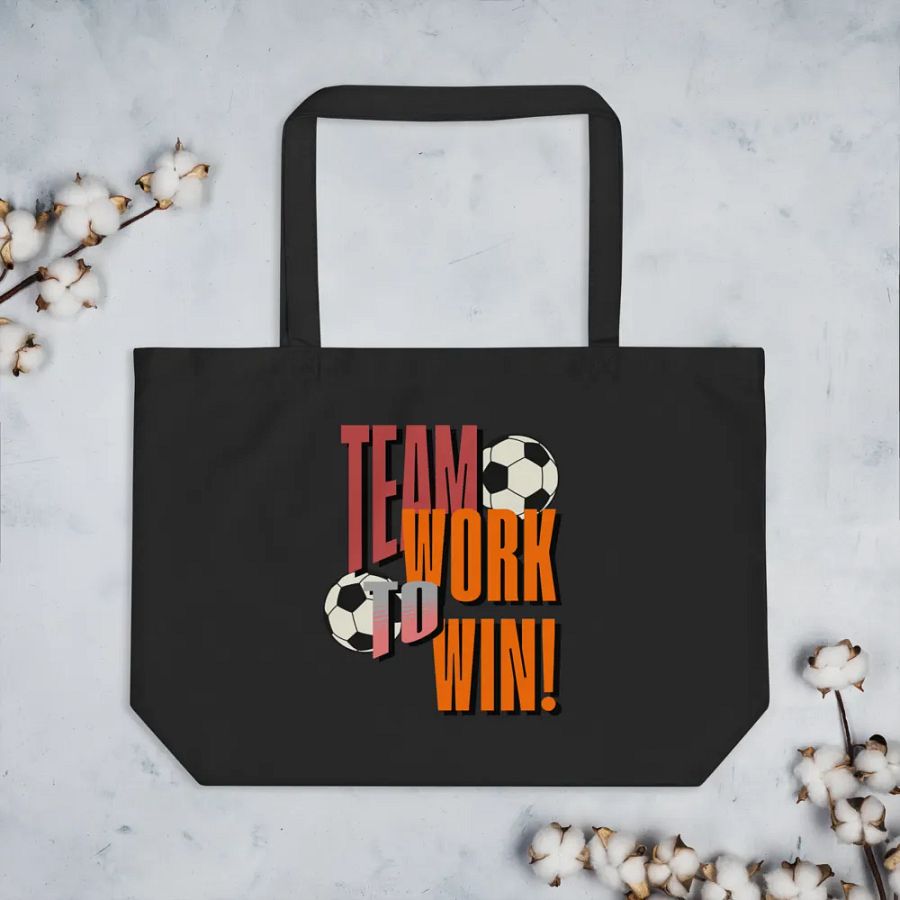 Team Work To Win! Soccer Bold Victory Tote Bag product image (2)