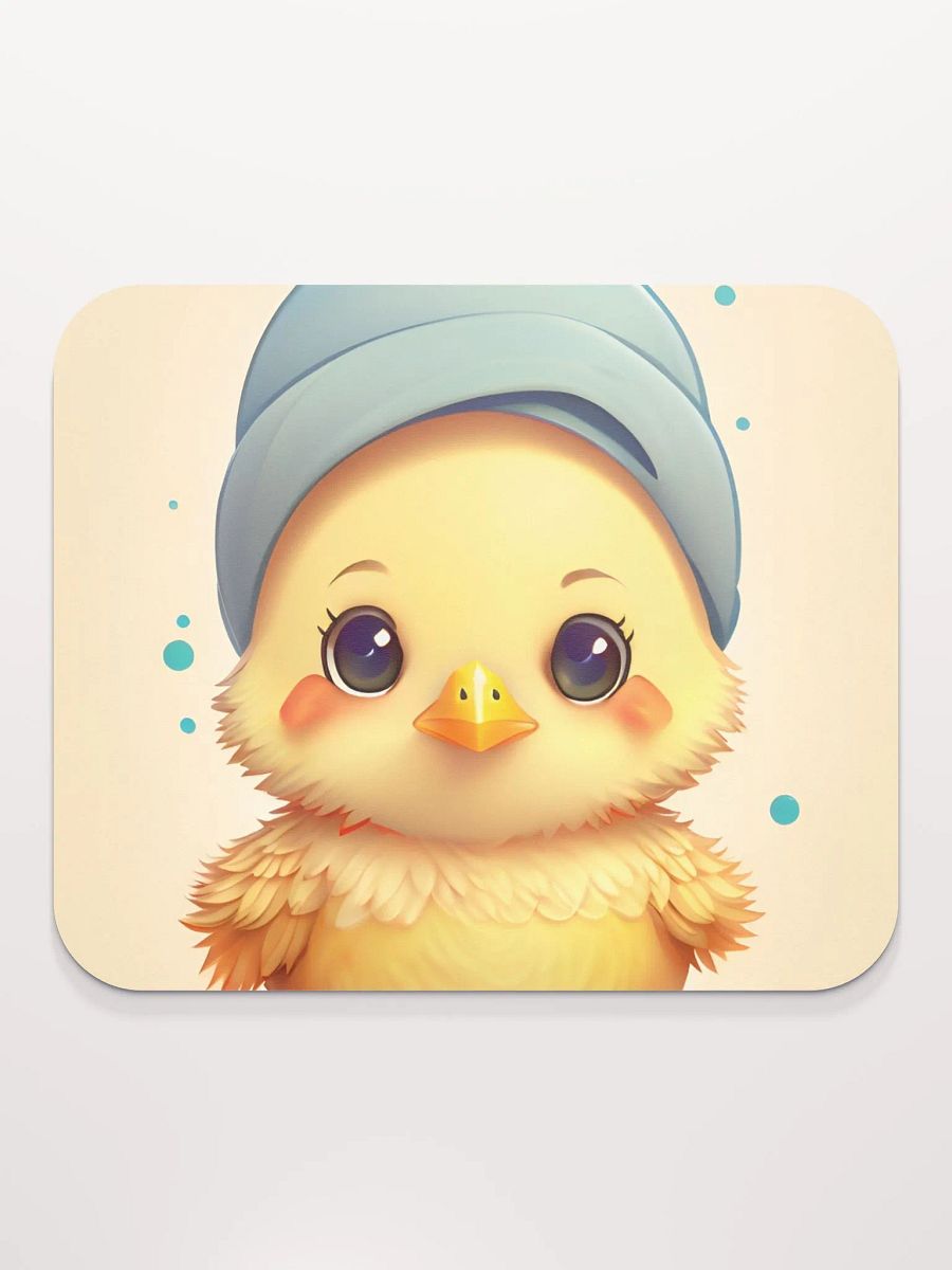 Adorable Chick Blue Hat Mouse Pad product image (2)