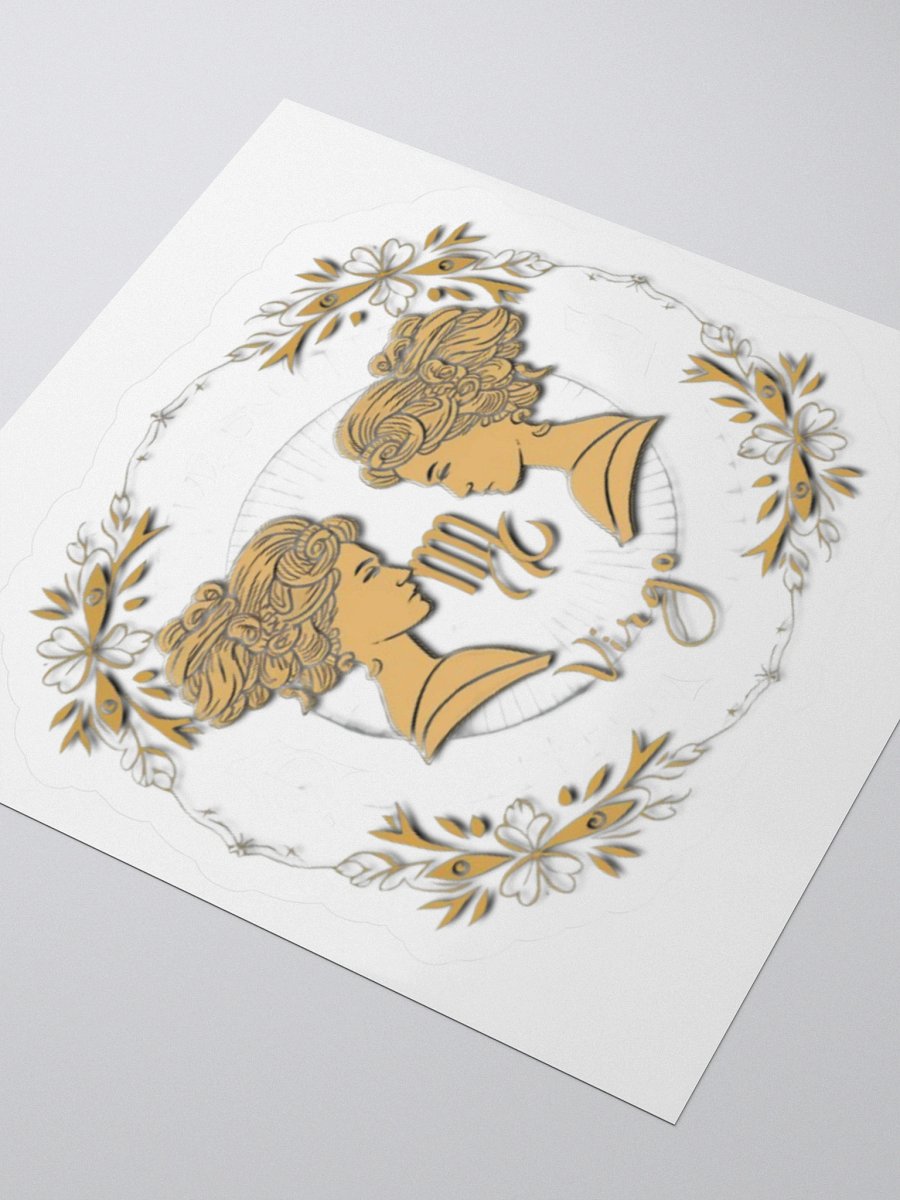 Virgo Zodiac Sticker - Elegant Female Profiles - Vinyl product image (8)