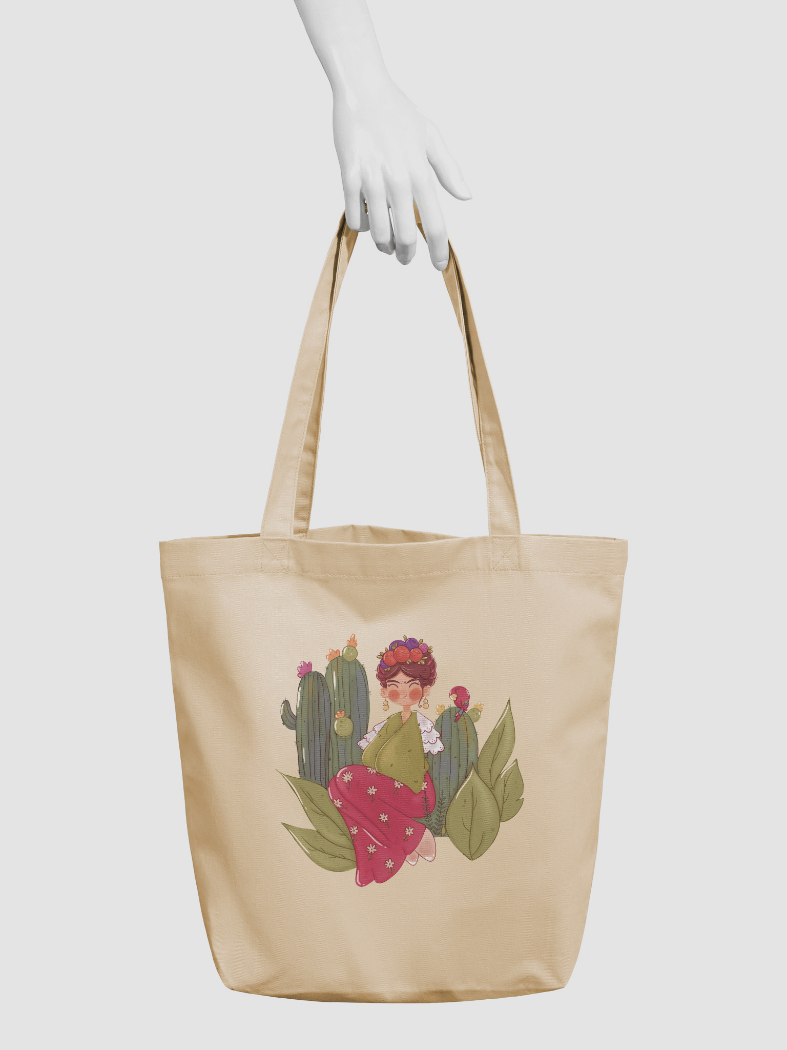 Cactus Lover Girl Eco Tote Bag product image (3)