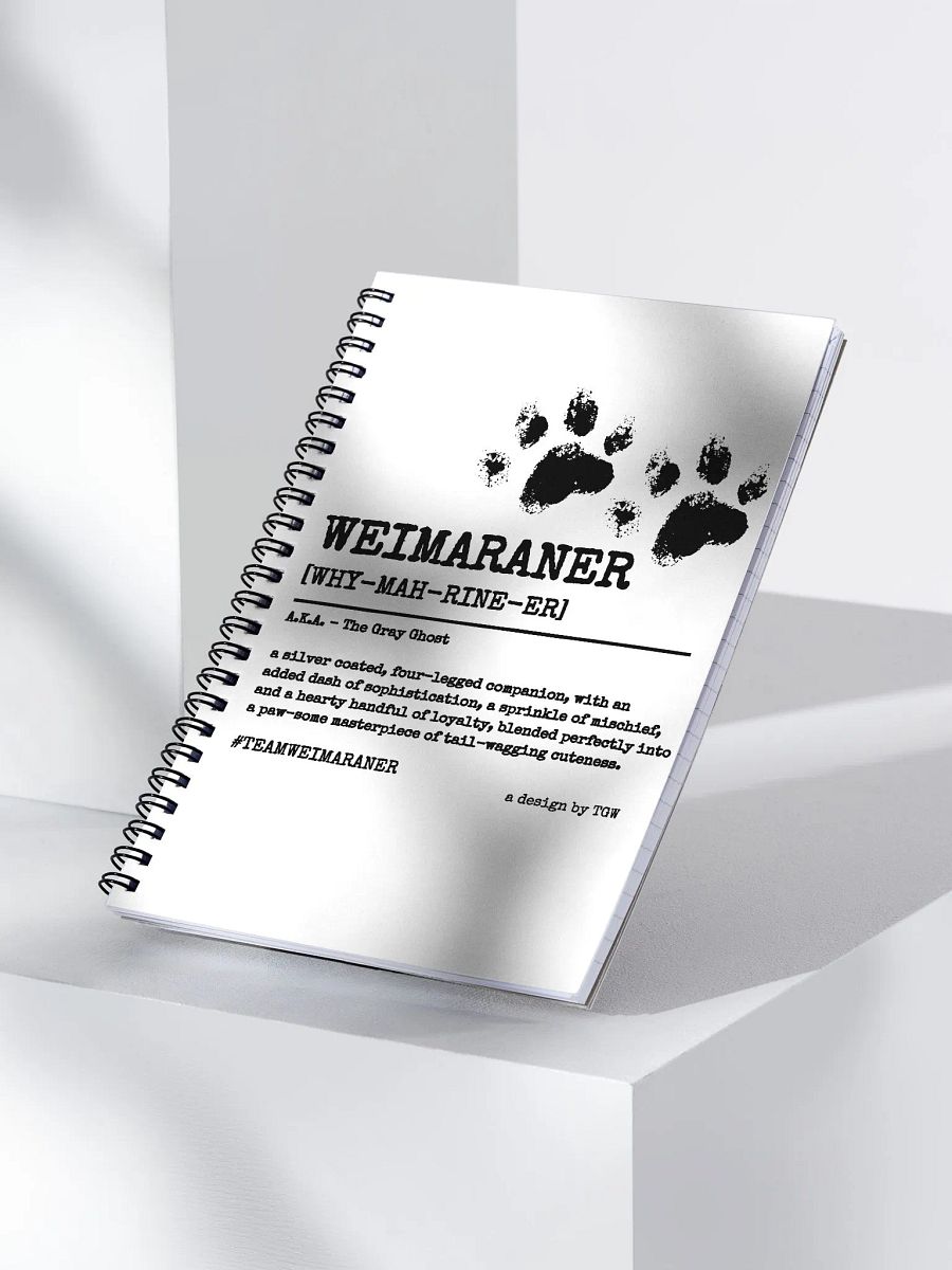Definition of Weimaraner V2 - Spiral Notebook product image (3)