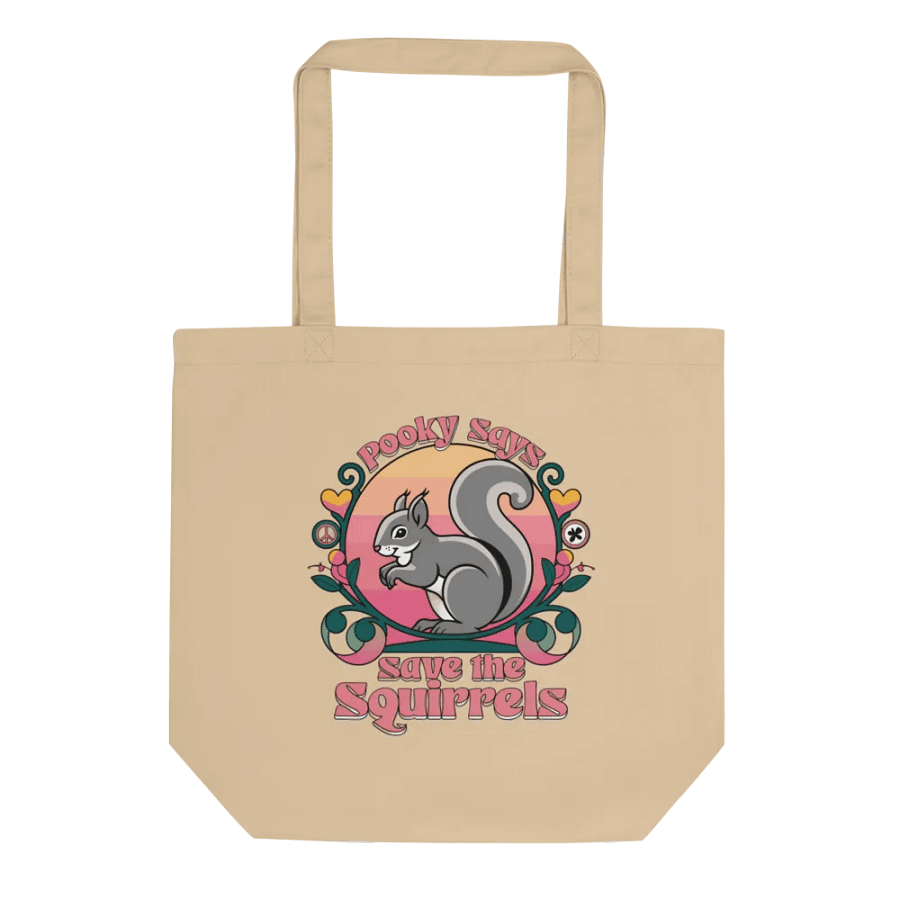 Pooky's Save the Squirrels Eco Tote product image (1)