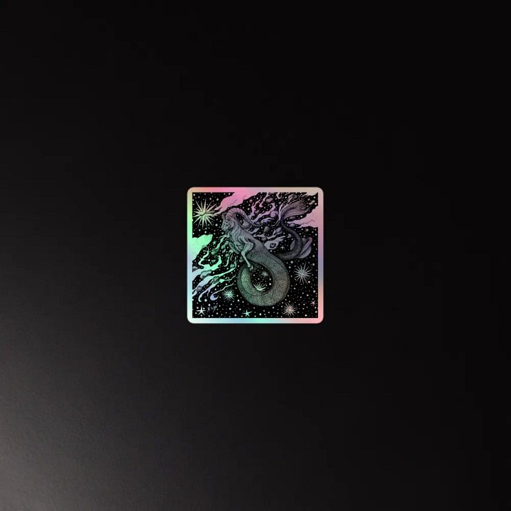 Capricorn Zodiac, Holographic Sticker Sheet product image (2)