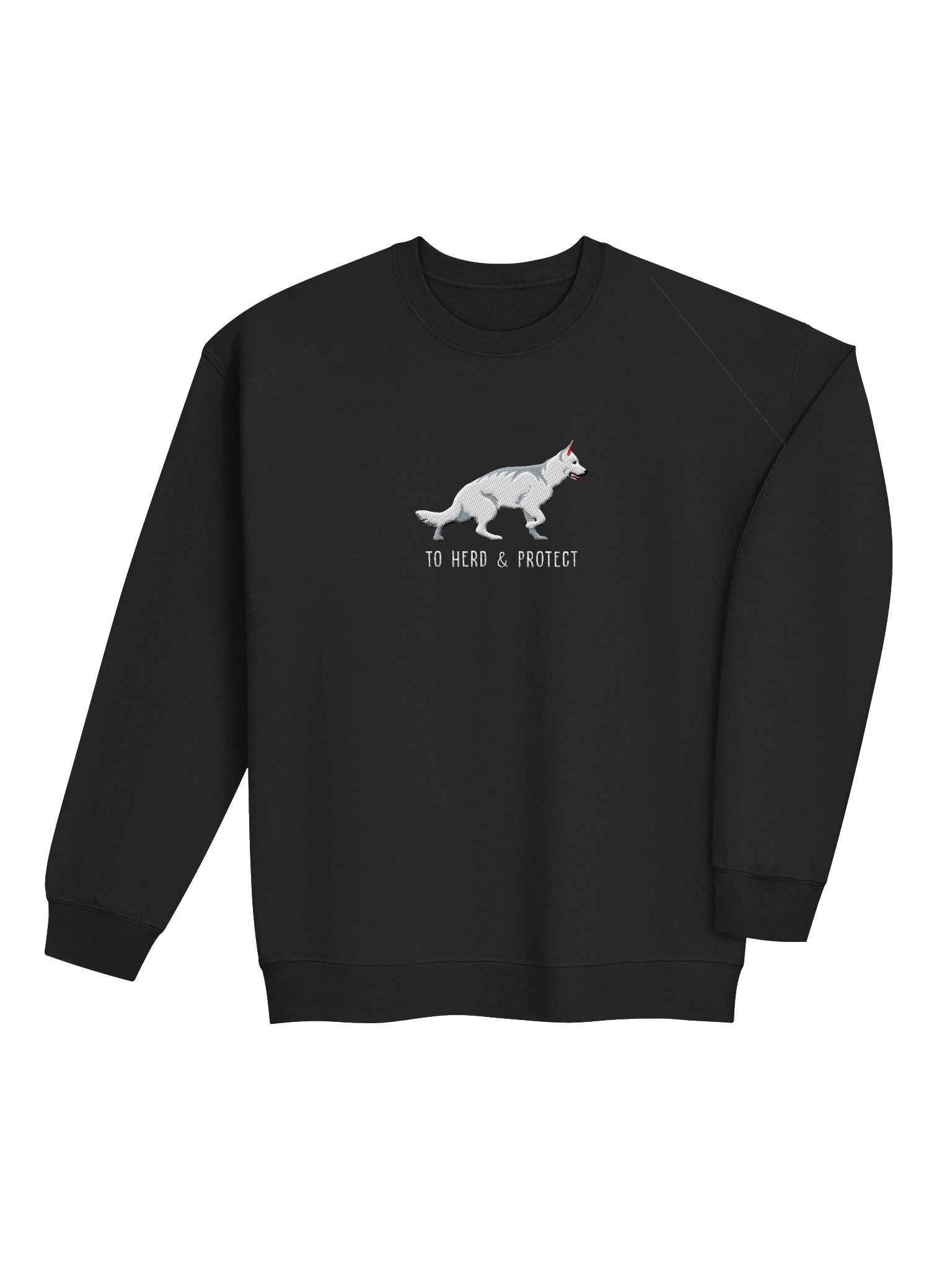 To Herd & Protect Sweatshirt (Embroidered) of a German Shepherd(White) product image (20)