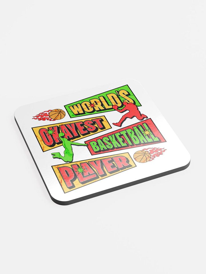 Worlds Okayest Basketball Player Cork Coaster product image (2)
