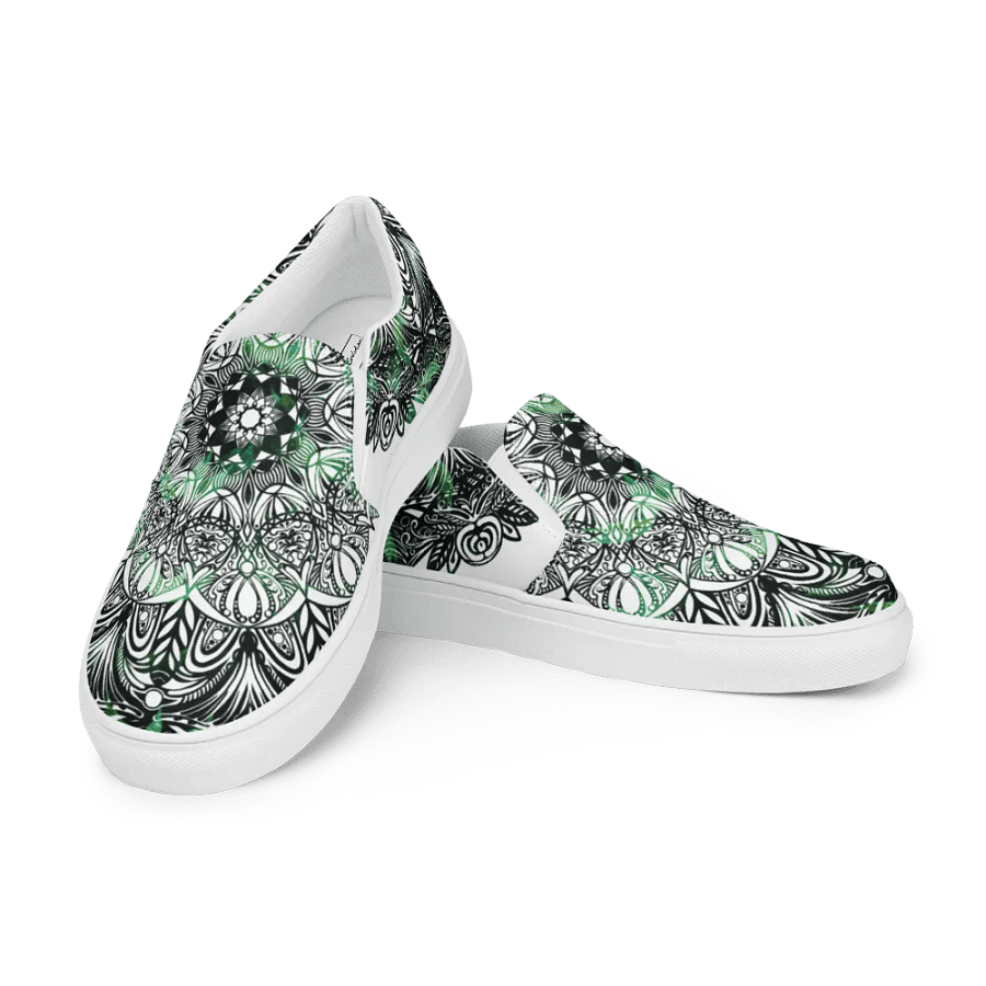 Verdant Oasis Men's Slip-On Canvas Shoes product image (2)