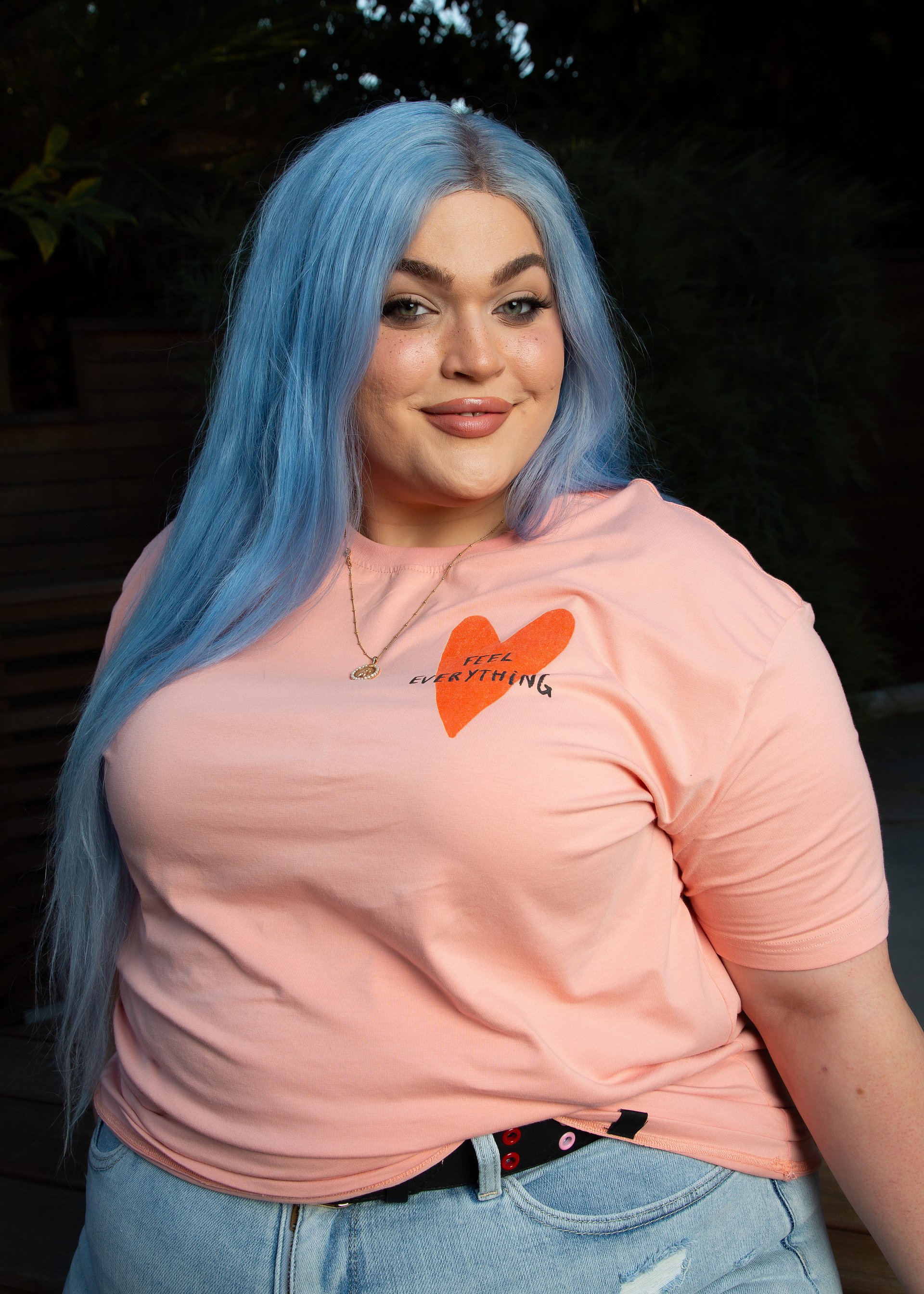 Feel Everything Peach Tee product image (6)