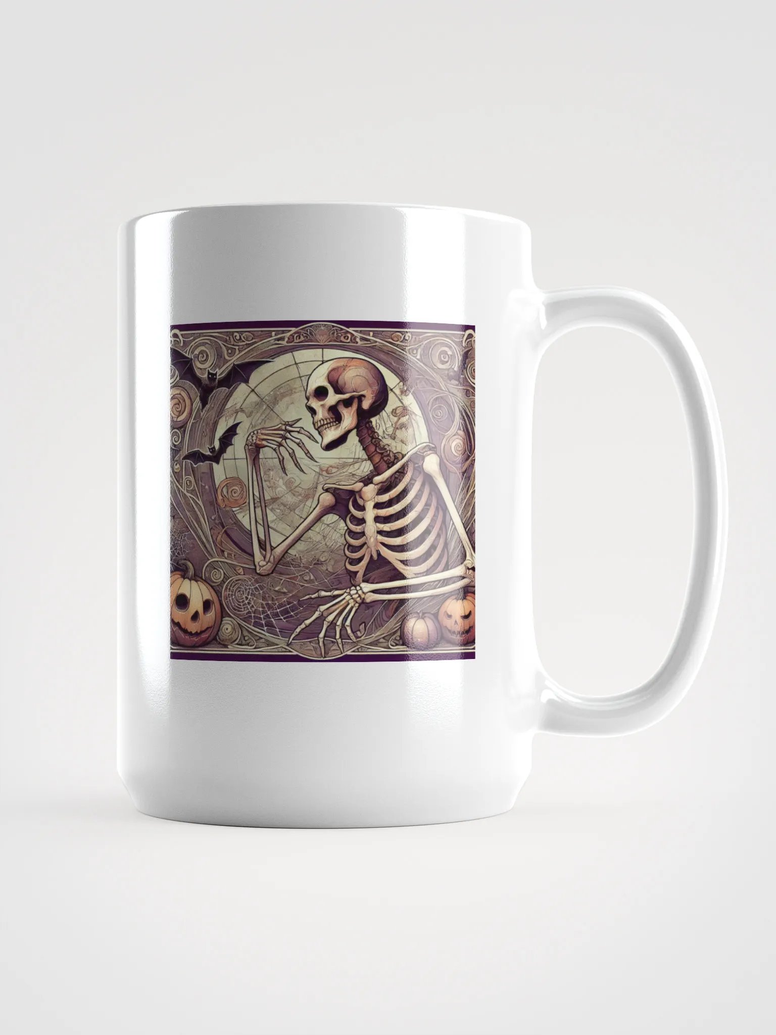 Art Nouveau Skeleton Coffee Mug - Gothic Elegance for Every Sip product image (1)