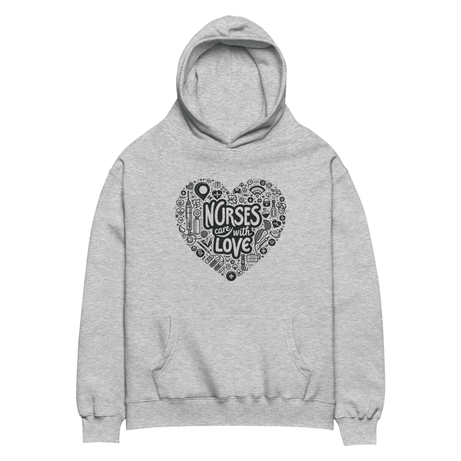 nurses care with love hoodie product image (2)