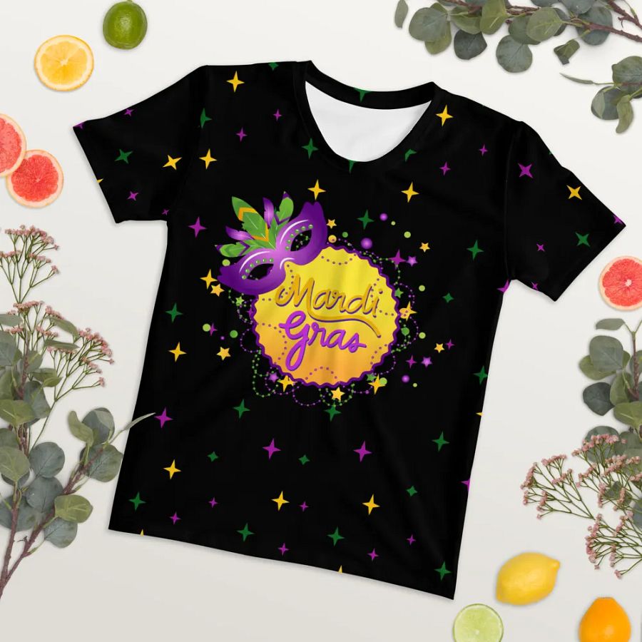 Mardi Gra All Over Print T-shirt product image (7)