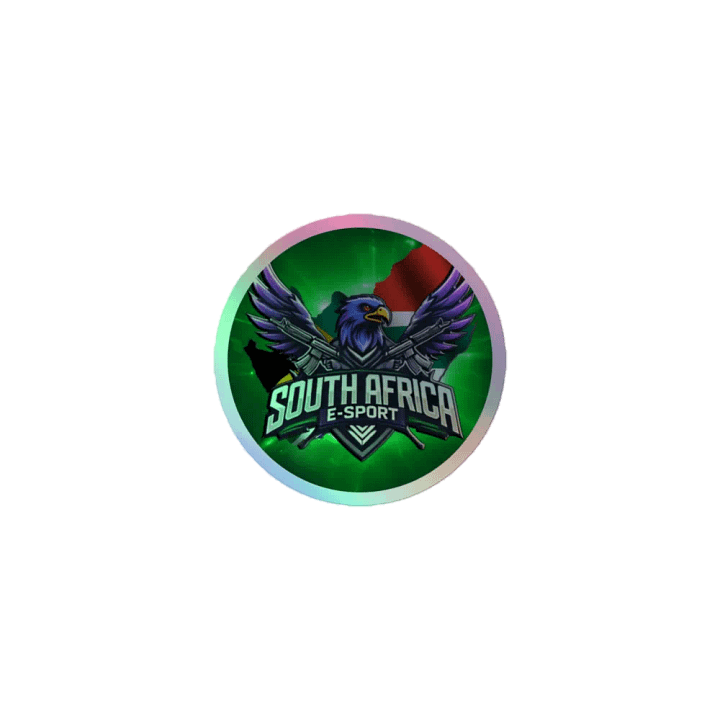 South Africa E-Sport Emblem Holographic Sticker Sheet product image (1)