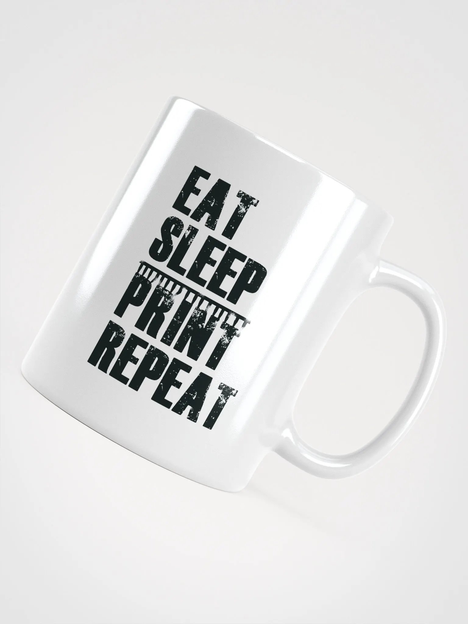 Eat Sleep Print Repeat - White Ceramic Mug product image (4)