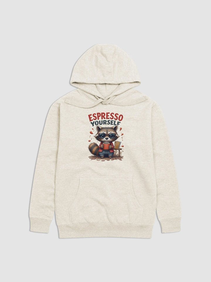 Espresso Yourself Raccoon Cafe Unisex Premium Hoodie product image (5)