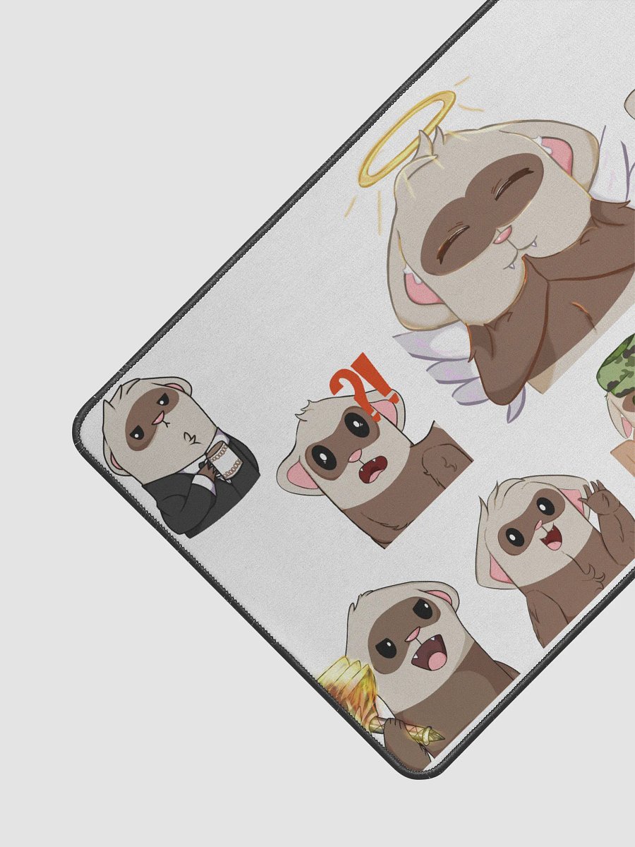 12x22 Ferret Emotes Mouse Pad – Mood. Every. Day. product image (2)