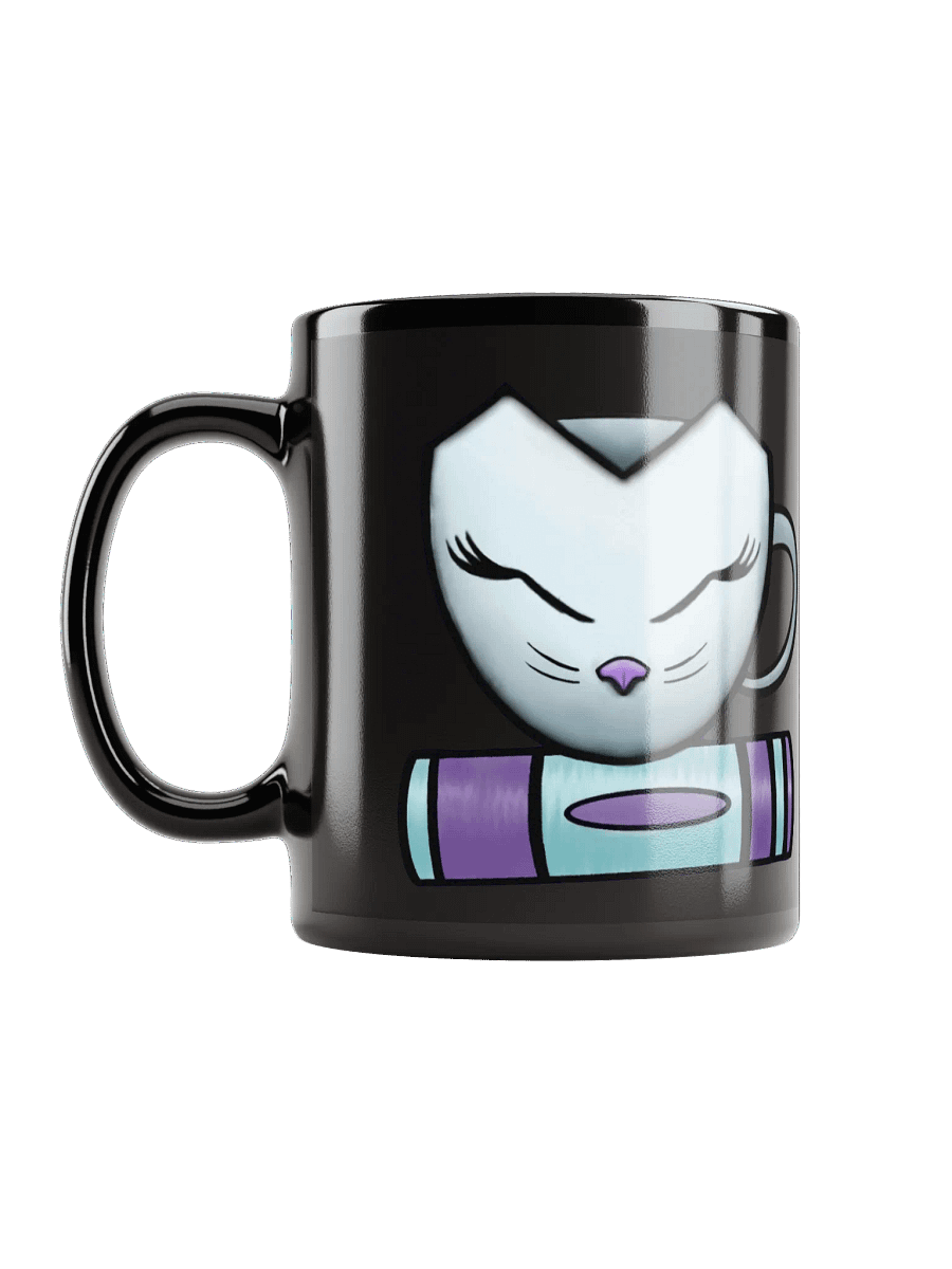 Cat Cup & Book | Black Mug product image (3)