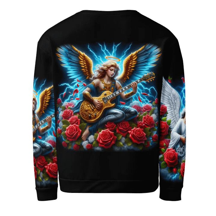 Angels making Music with a Guitar - All-Over Unisex Sweatshirt #18 product image (2)