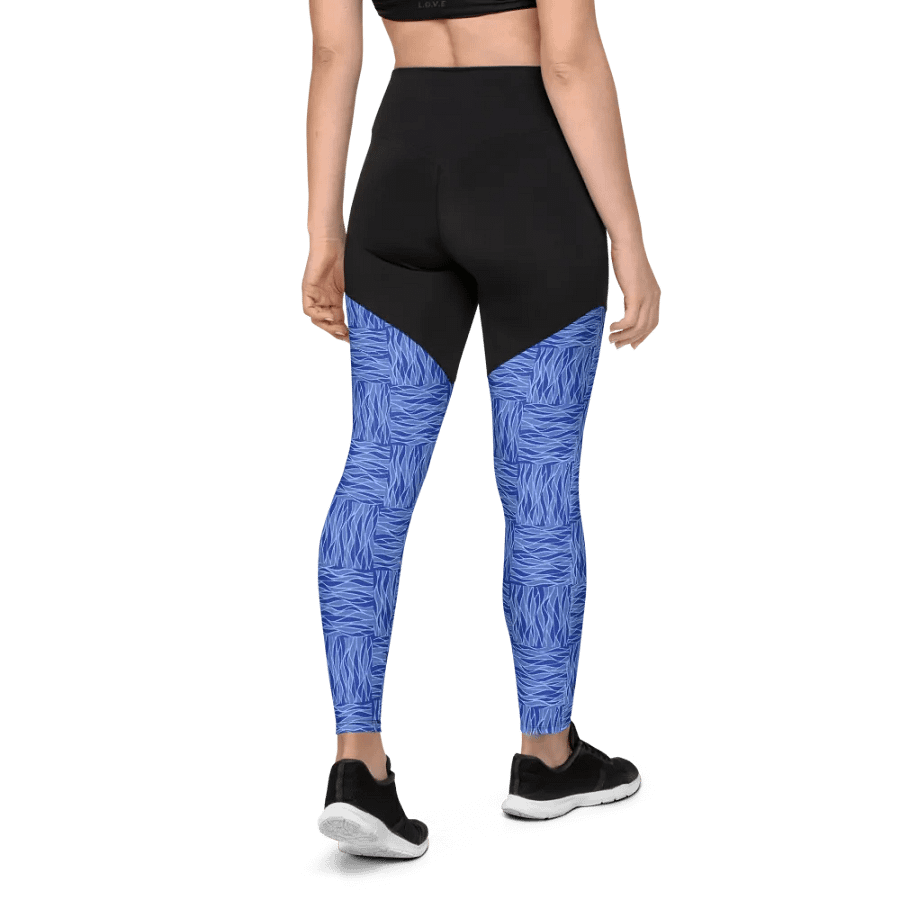 Powder Blue All-Over Print Sports Leggings product image (8)