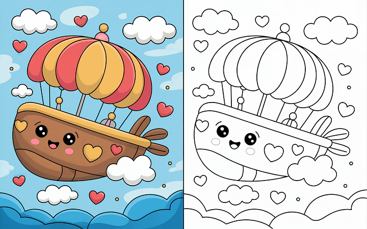 Sea Ships Coloring Pages | 20+ Nautical Designs | Black & White + Colored Reference Pack product image (2)