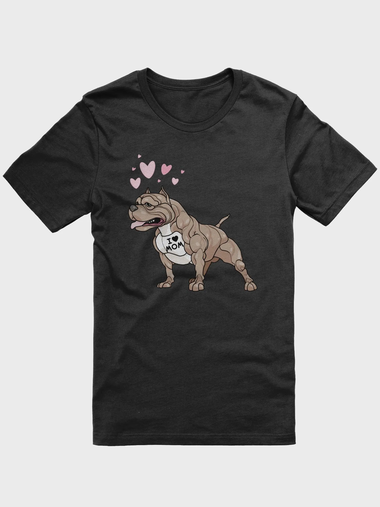 Funny Gifts Dog Pitbull I Love Mom Tattoo Gift T-Shirt product image (1)