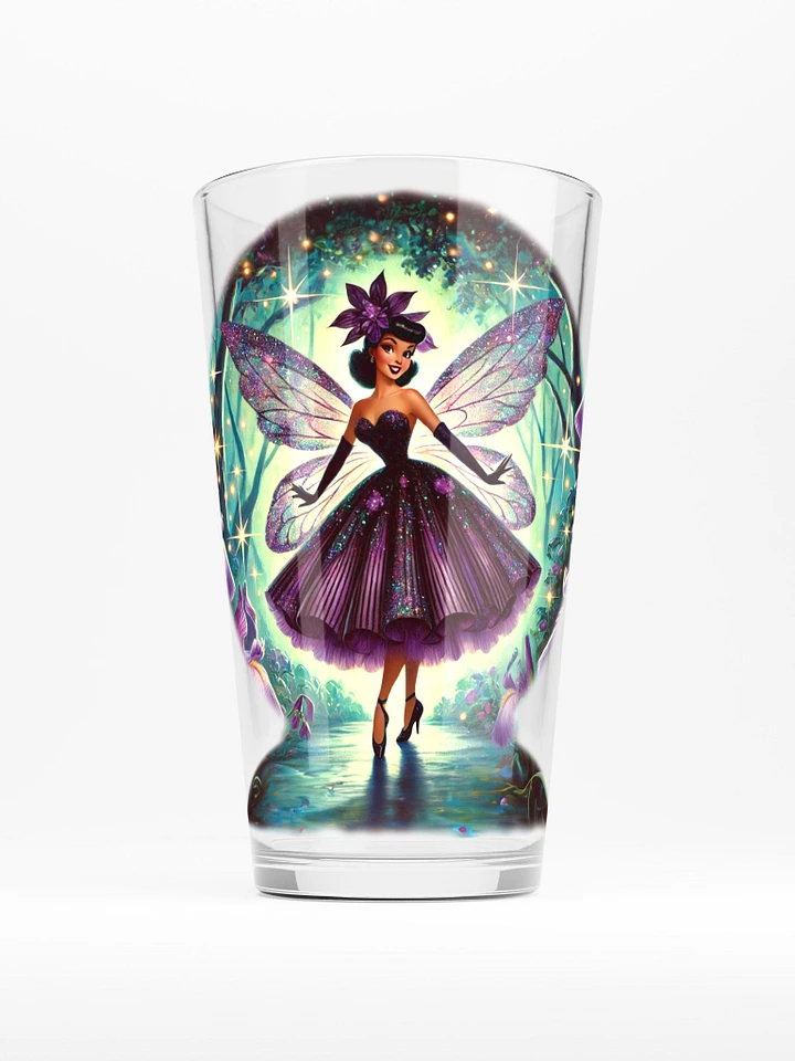 Enchanted Purple Iris Fairy 16 oz Glass - Fairytale Glassware product image (1)