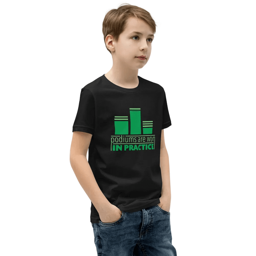 Podiums Are Won In Practice Kids Tee: Green product image (6)