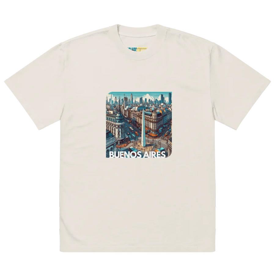 AS Colour Premium Oversized Faded T-Shirt | AI Design Buenos Aires city product image (2)