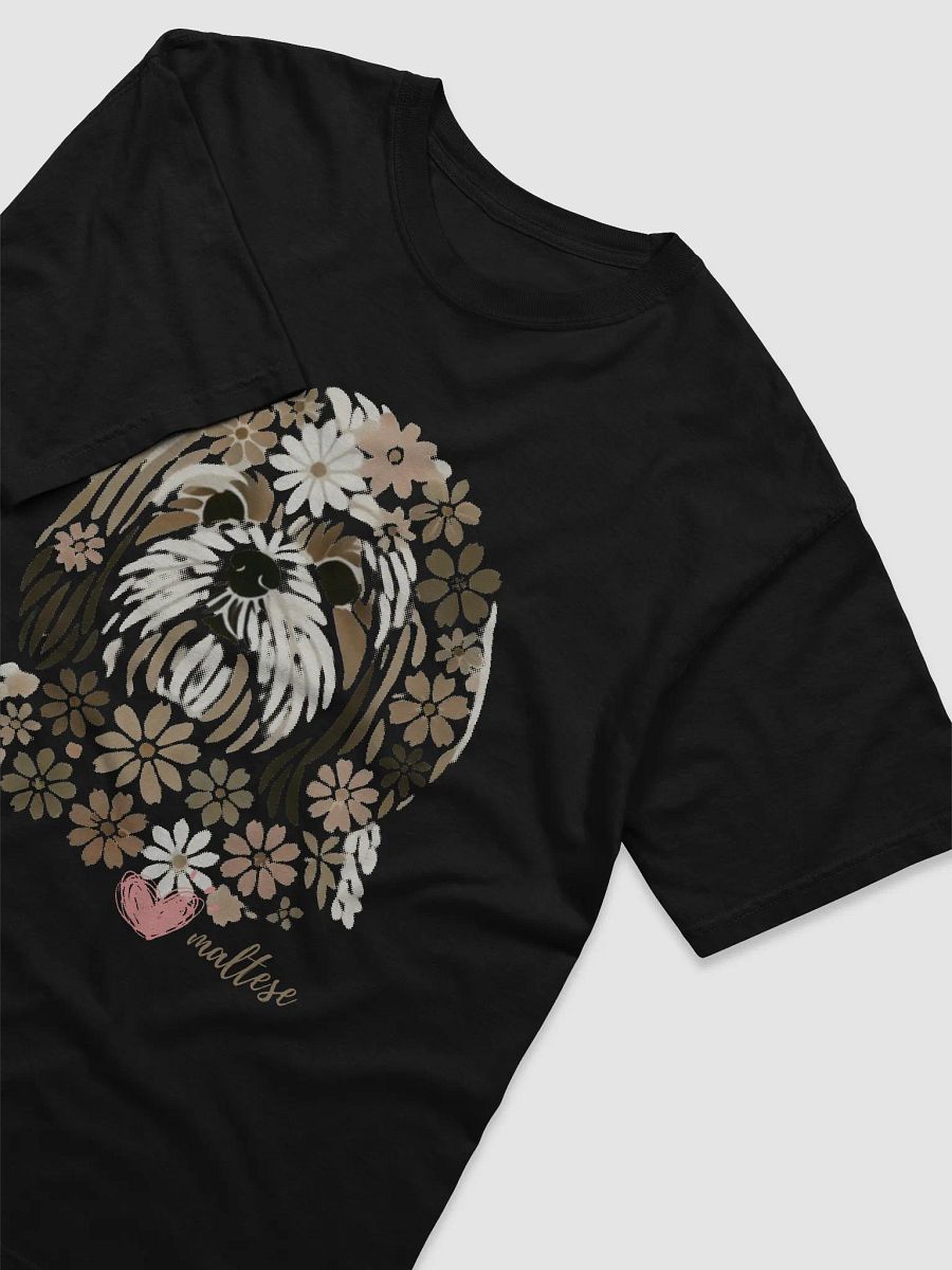 Floral Maltese Portrait: A Blooming Furry Friend product image (3)