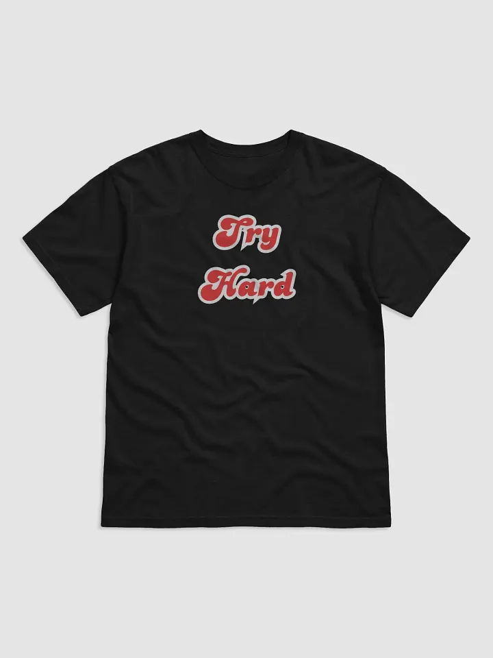 Bold Red 'Try Hard' Tee product image (1)