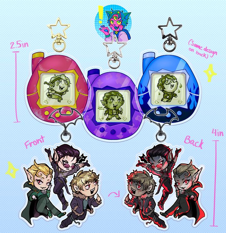 PD Virtual Pet Acrylic Charm (Preorder) product image (2)