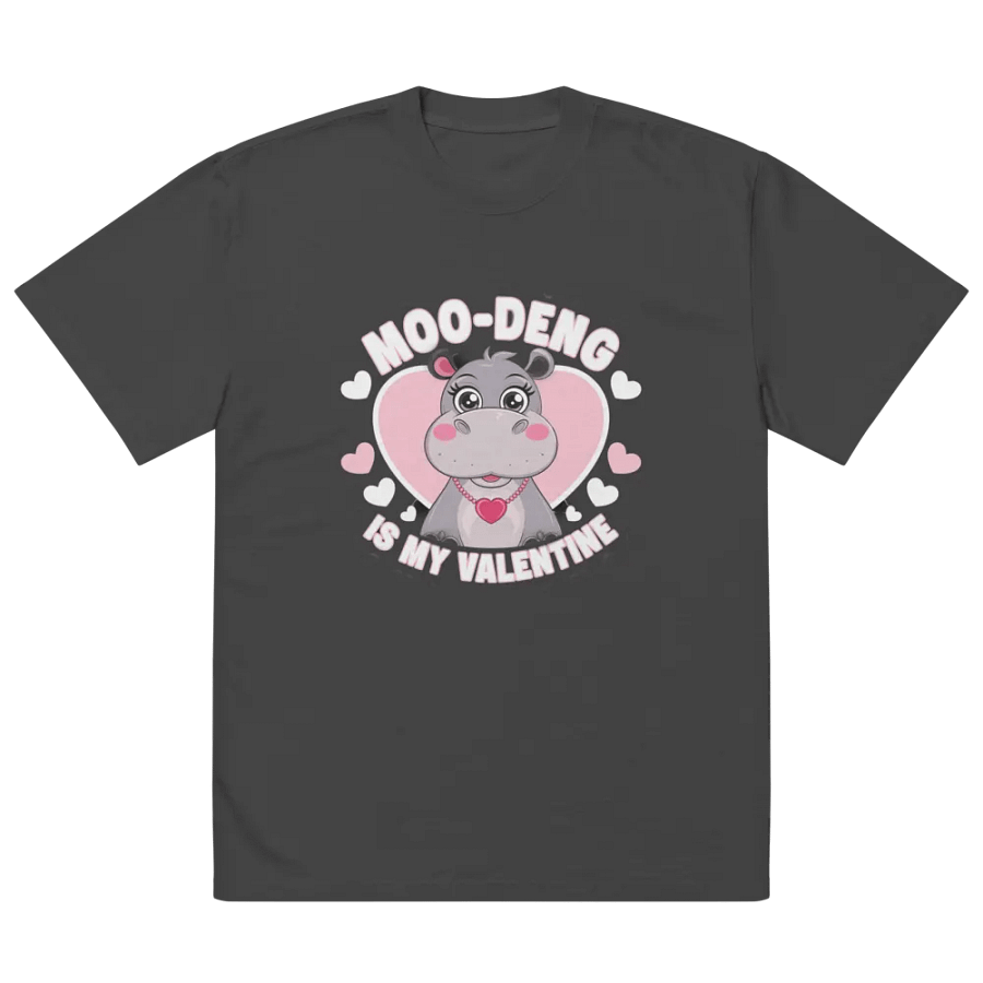 Moo-deng Hippo Valentine T-Shirt product image (2)