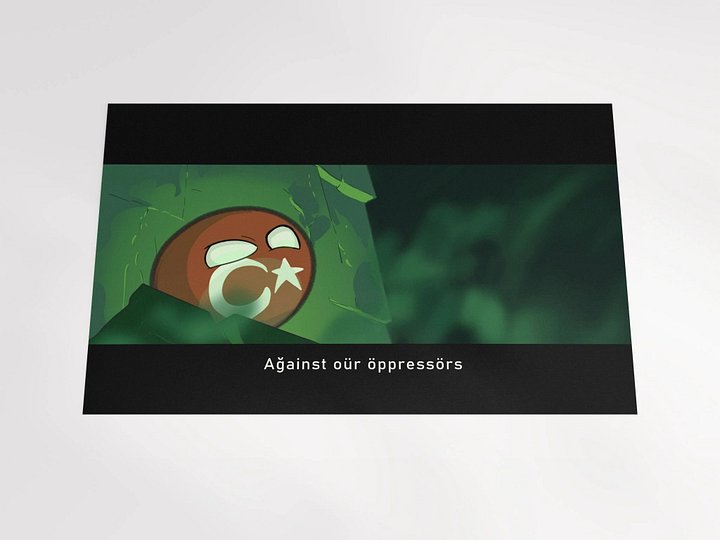 Turkish Polandball matte poster product image (2)