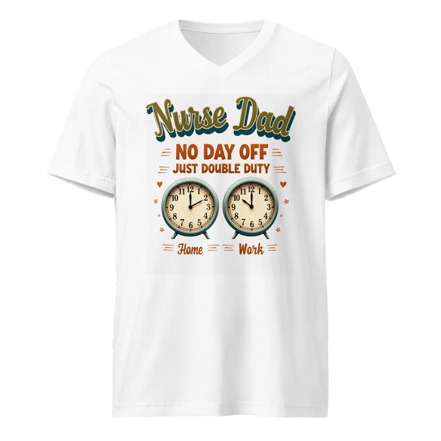 Double Duty Nurse Dad V-Neck Tee product image (5)
