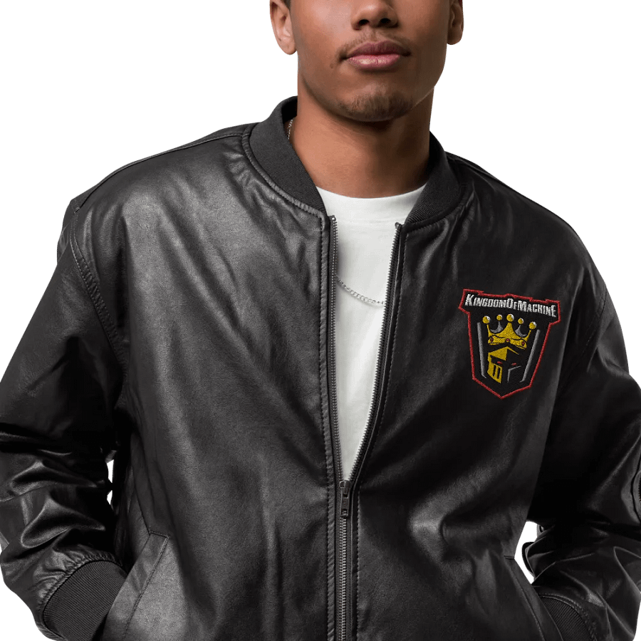 E-Sport king Faux leather emborder jacket product image (7)