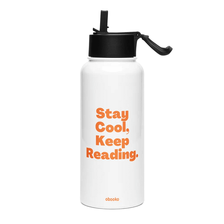 Water Bottle "Stay Cool, Keep Reading" Orange product image (1)