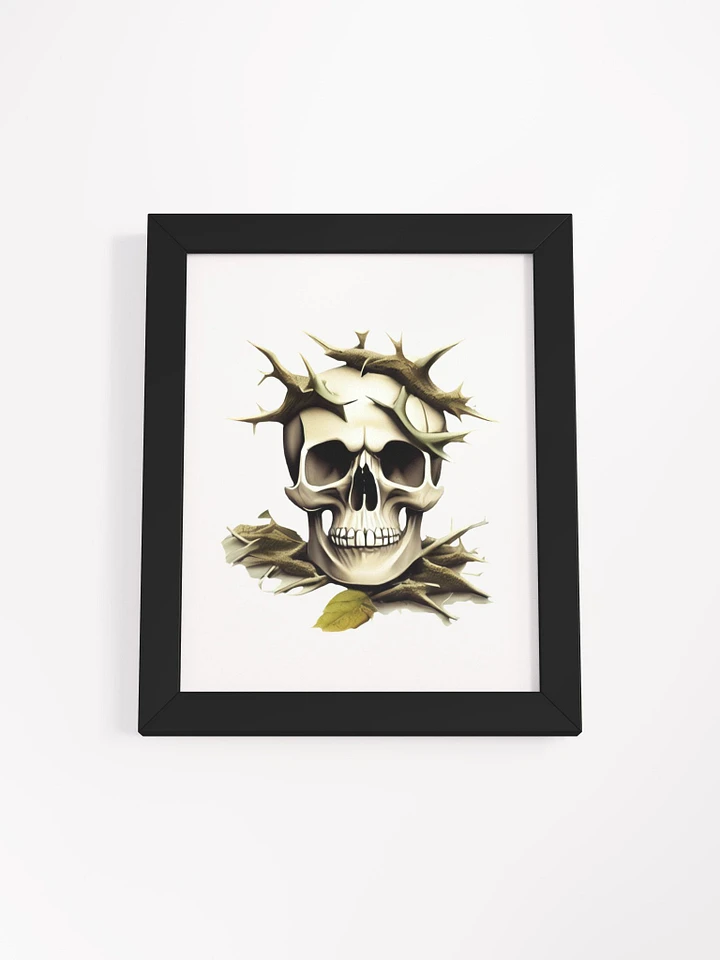 Skull with Thorns Skull, thorns, skull with thorns, skeleton, horror, scary, spooky, bones, thorn, pattern, abstract, geometric, spiral, vintage, retro, colourful product image (1)