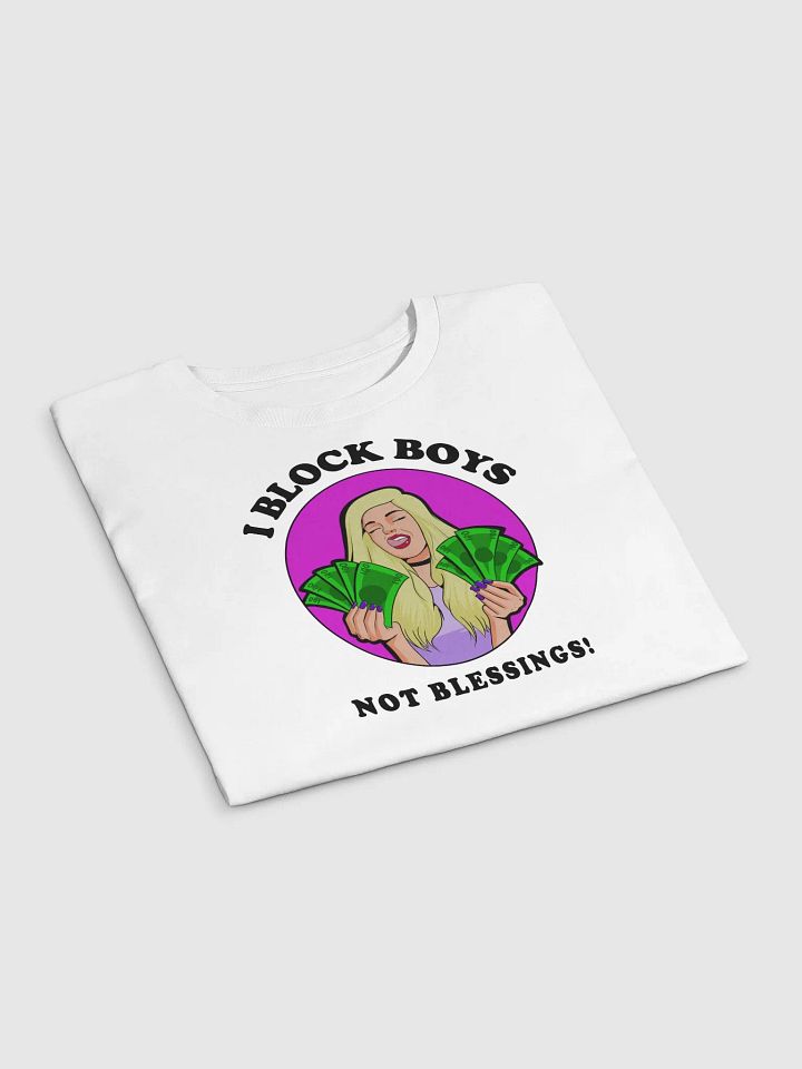 I Block Boys, Not Blessings! - premium CROP t-shirt product image (2)