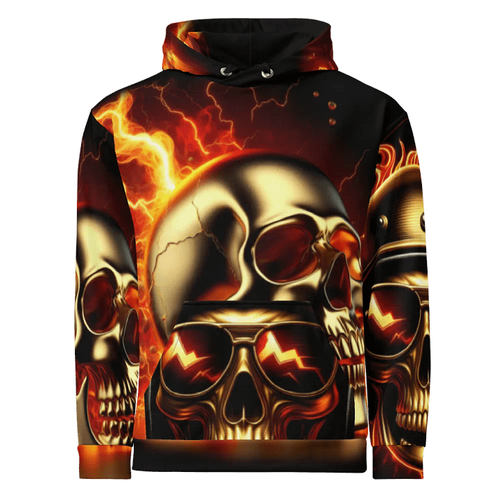 Metallic Inferno - Unisex Skull Hoodie #2 product image (1)