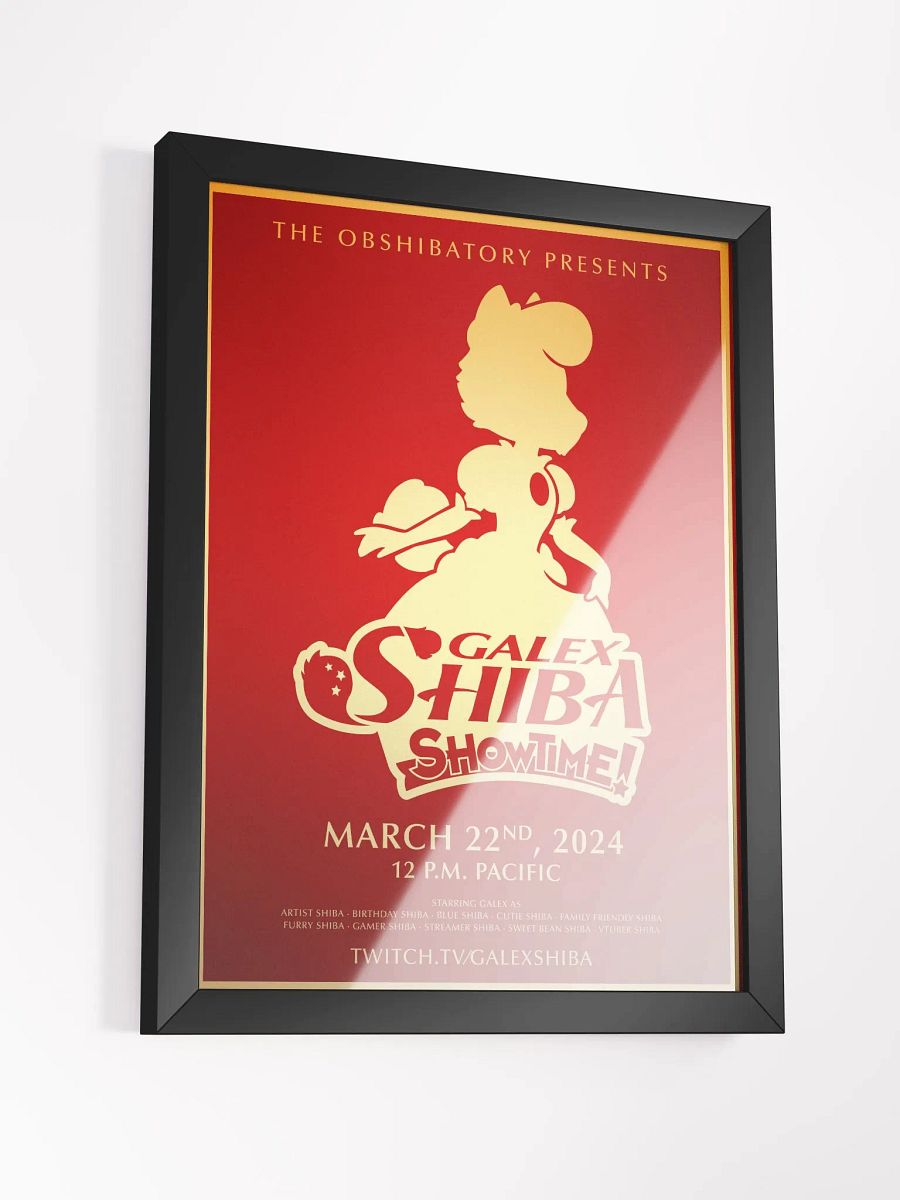 Galex Shiba Showtime Poster - Red Framed product image (3)