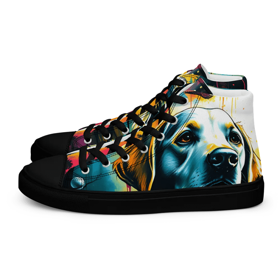 sweet karma bean, celestial canine canvas men's hightops product image (1)