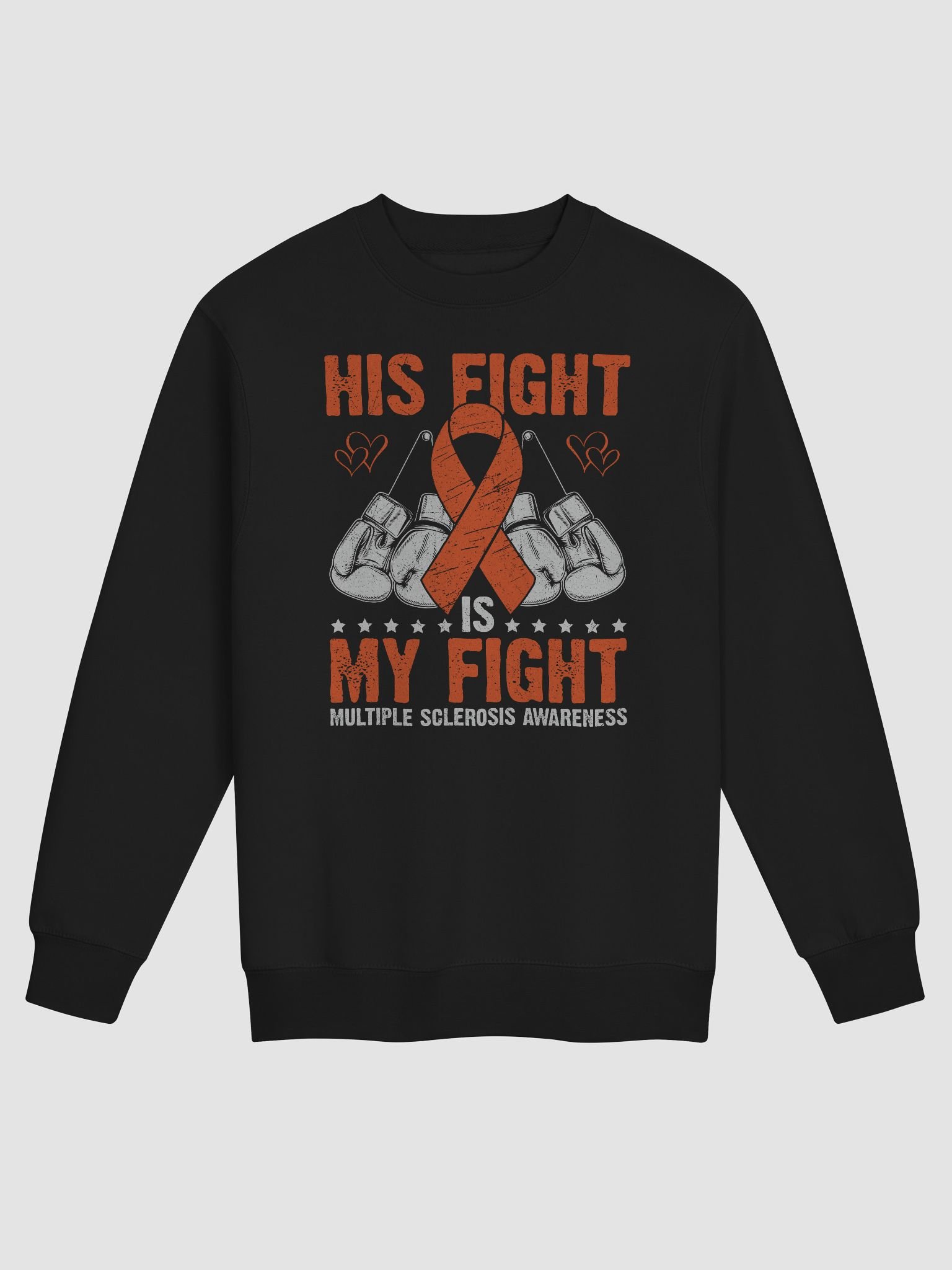 His Fight Multiple Sclerosis Crewneck Sweatshirt product image (1)