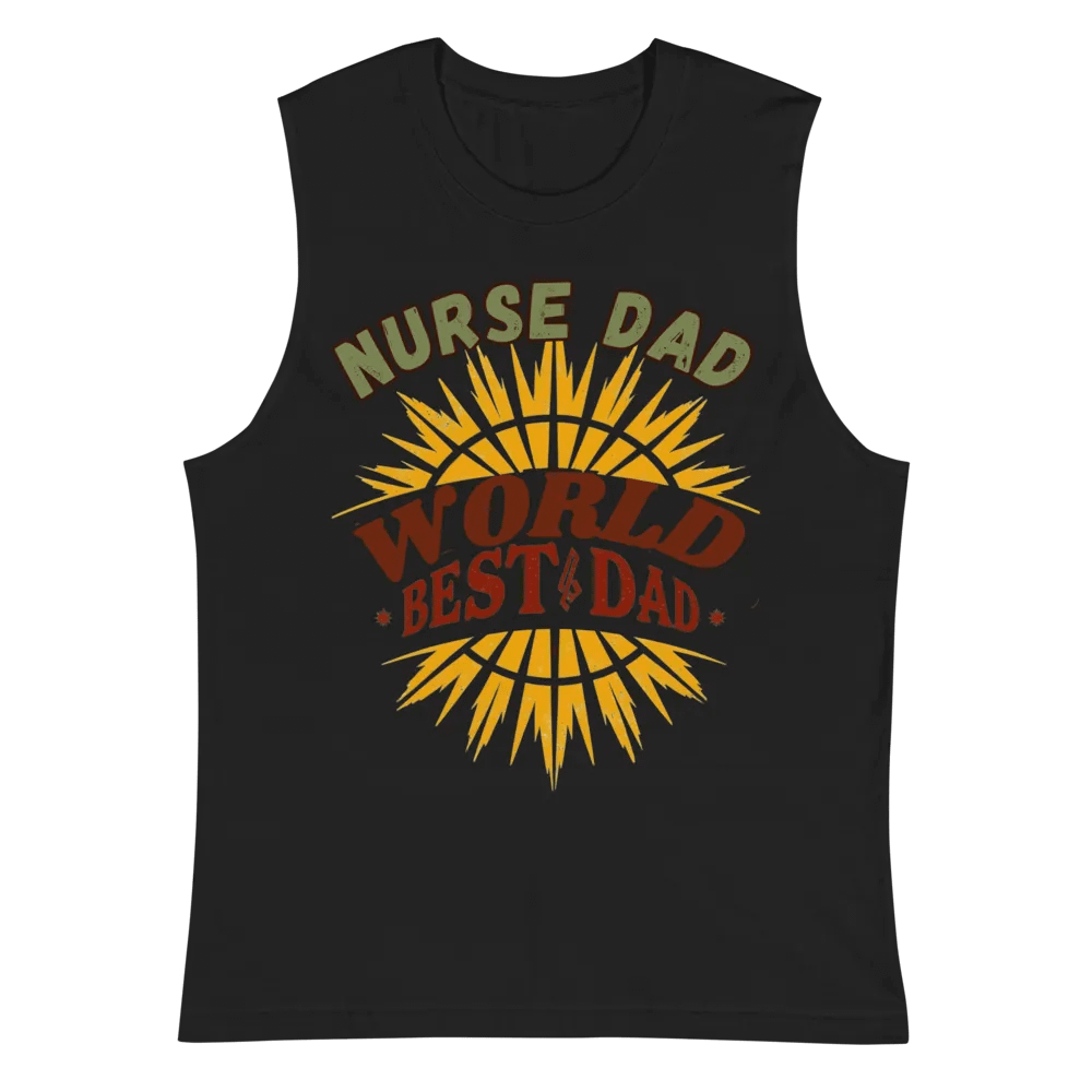 World's Best Nurse Dad Muscle Tank product image (3)