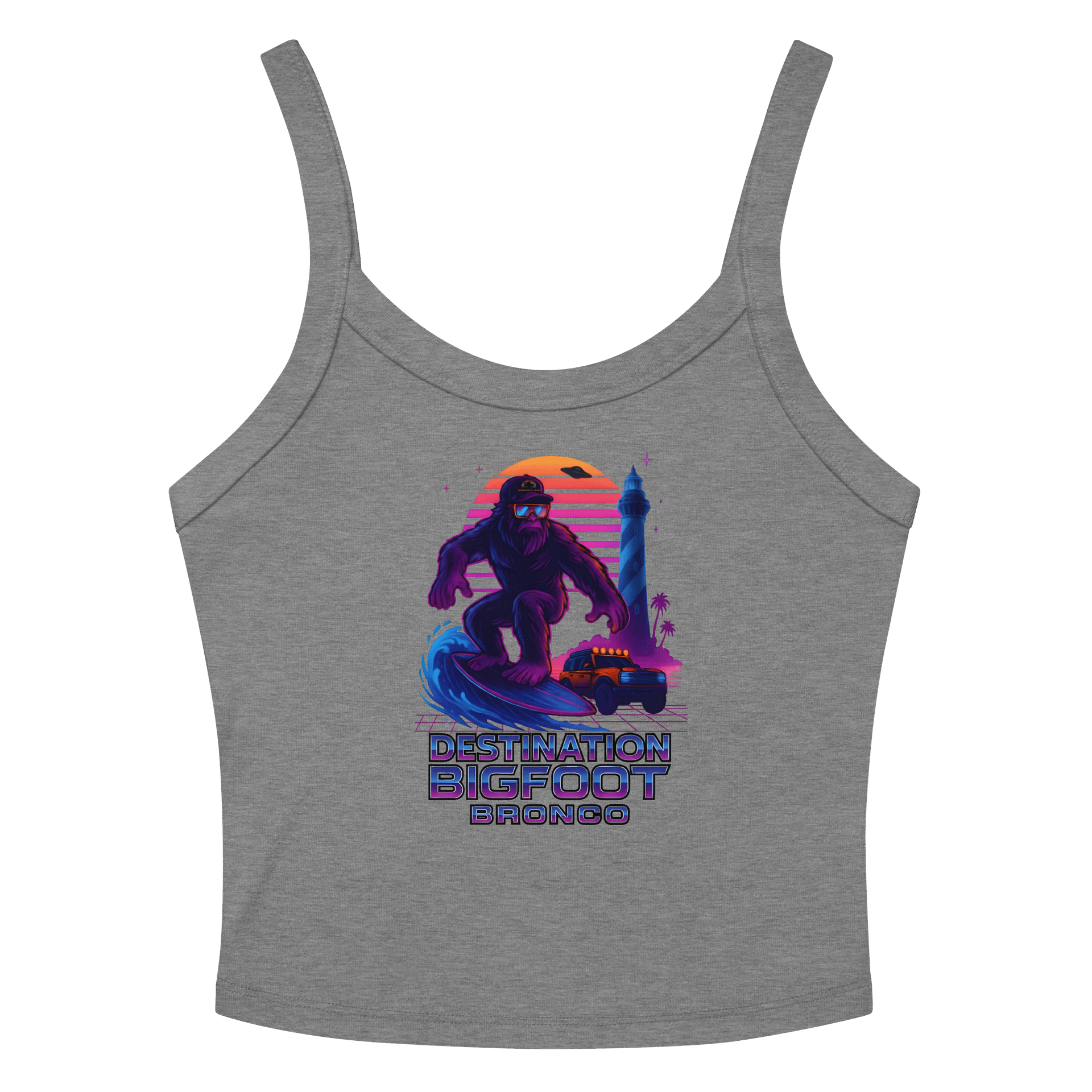 Destination Bigfoot Bronco Synthwave Women's Sunset Tank (Multiple Colors) product image (11)