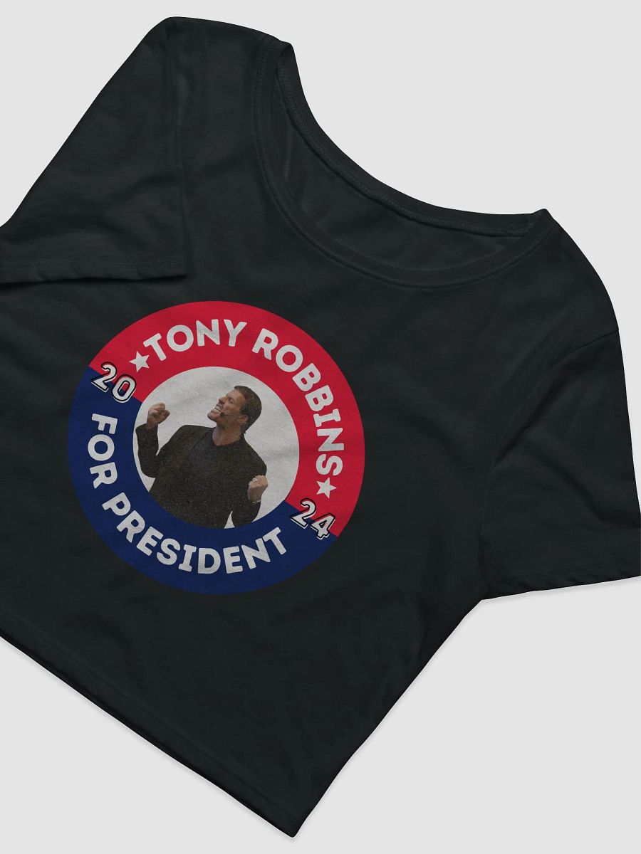 Tony Robbins for President 2024 Campaign Button Bella+Canvas Women's Crop Baby Tee product image (3)