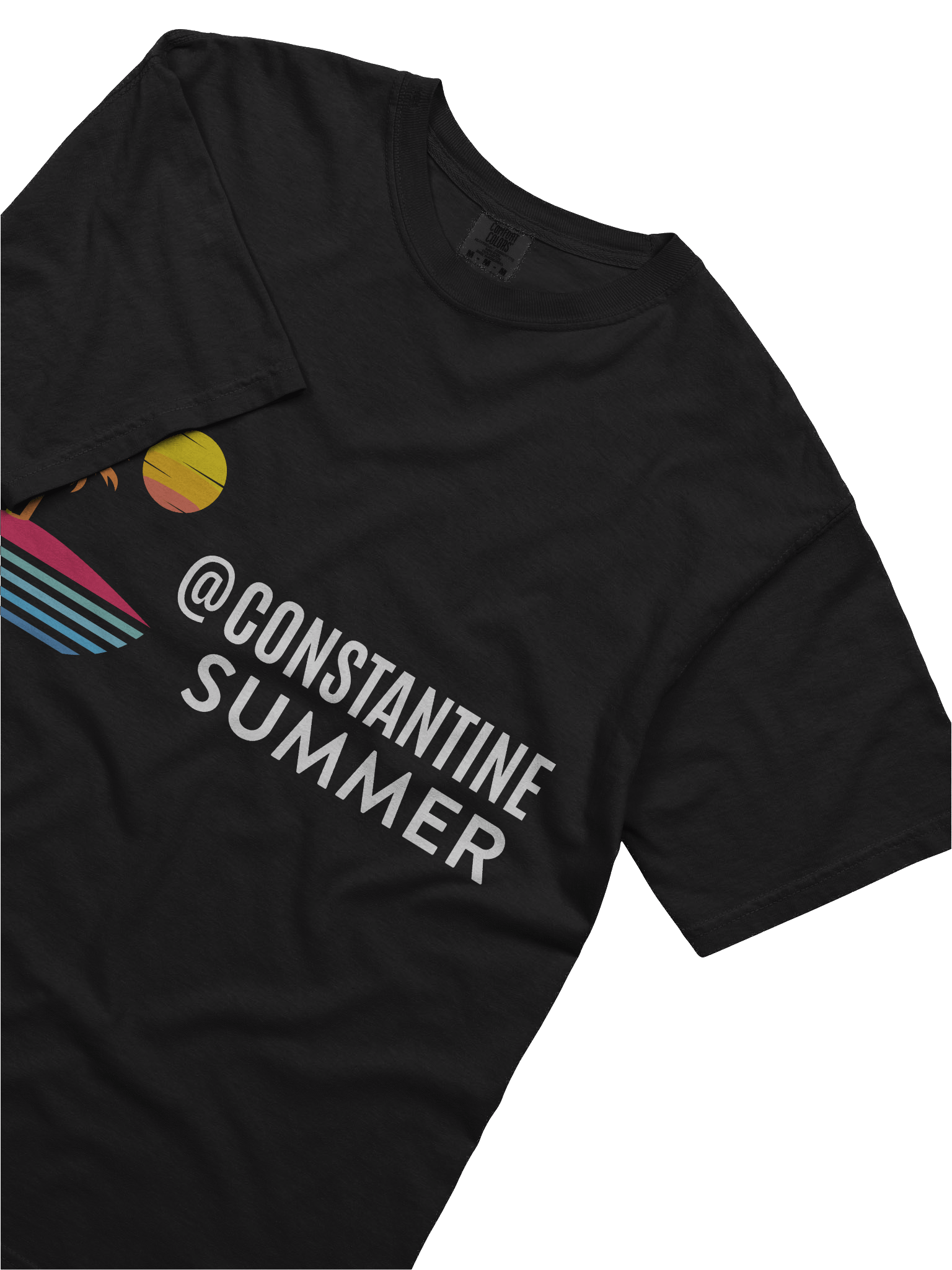 @CONSTANTINESUMMER: TROPICAL SUNSET VIBE T-SHIRT by Comfort Colors (black) product image (5)