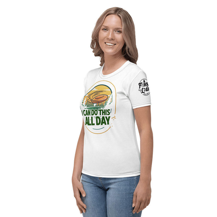 Fancy Lads Women's White T-shirt "I Can Do This All Day" product image (3)