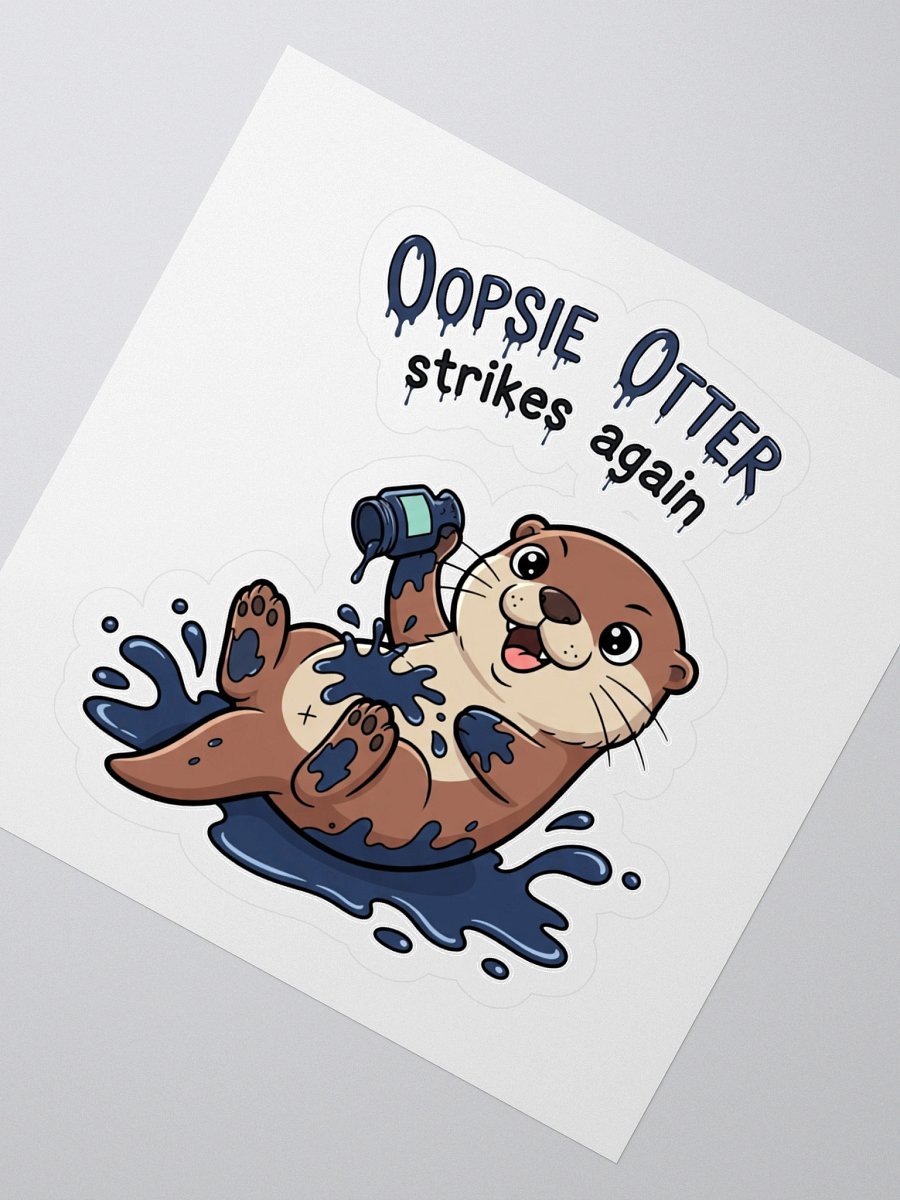 Otter Spilled the Ink Kiss Cut Sticker product image (2)